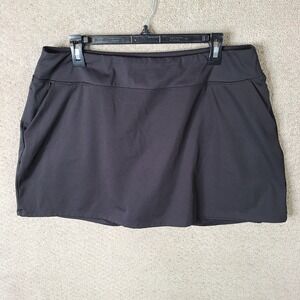 Tommy Bahama Golf Skirt Womens XL Black Skort Shorts Lined Athletic Stretch